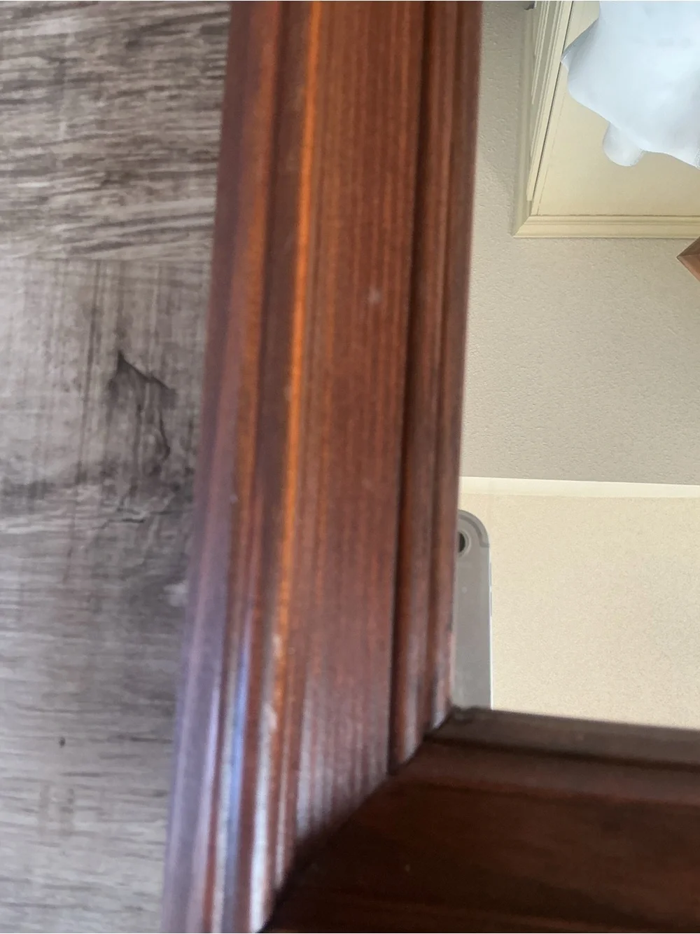 Vintage Wood Framed Wall Mirror 19.5